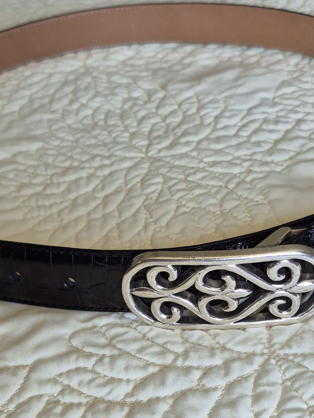 Brighton Chateau Black Leather BELT
